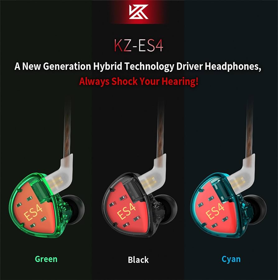 【iem】NLINE Amazon.com: KZ ES4 Wired in Ear Headphones, High Resolution